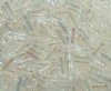 50g of #3 Transparent Crystal AB Glass Bugle Beads